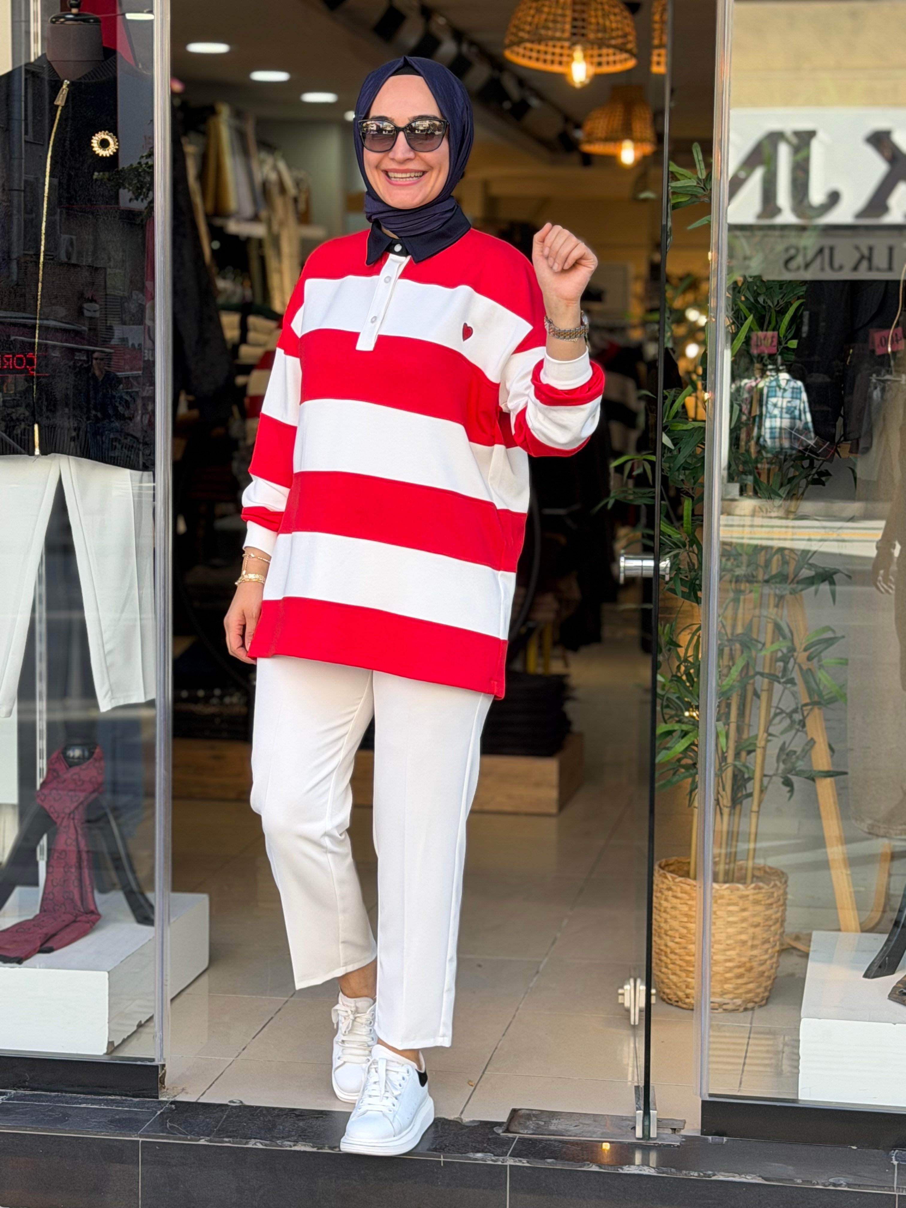 170394 KALPLİ SWEAT KIRMIZI