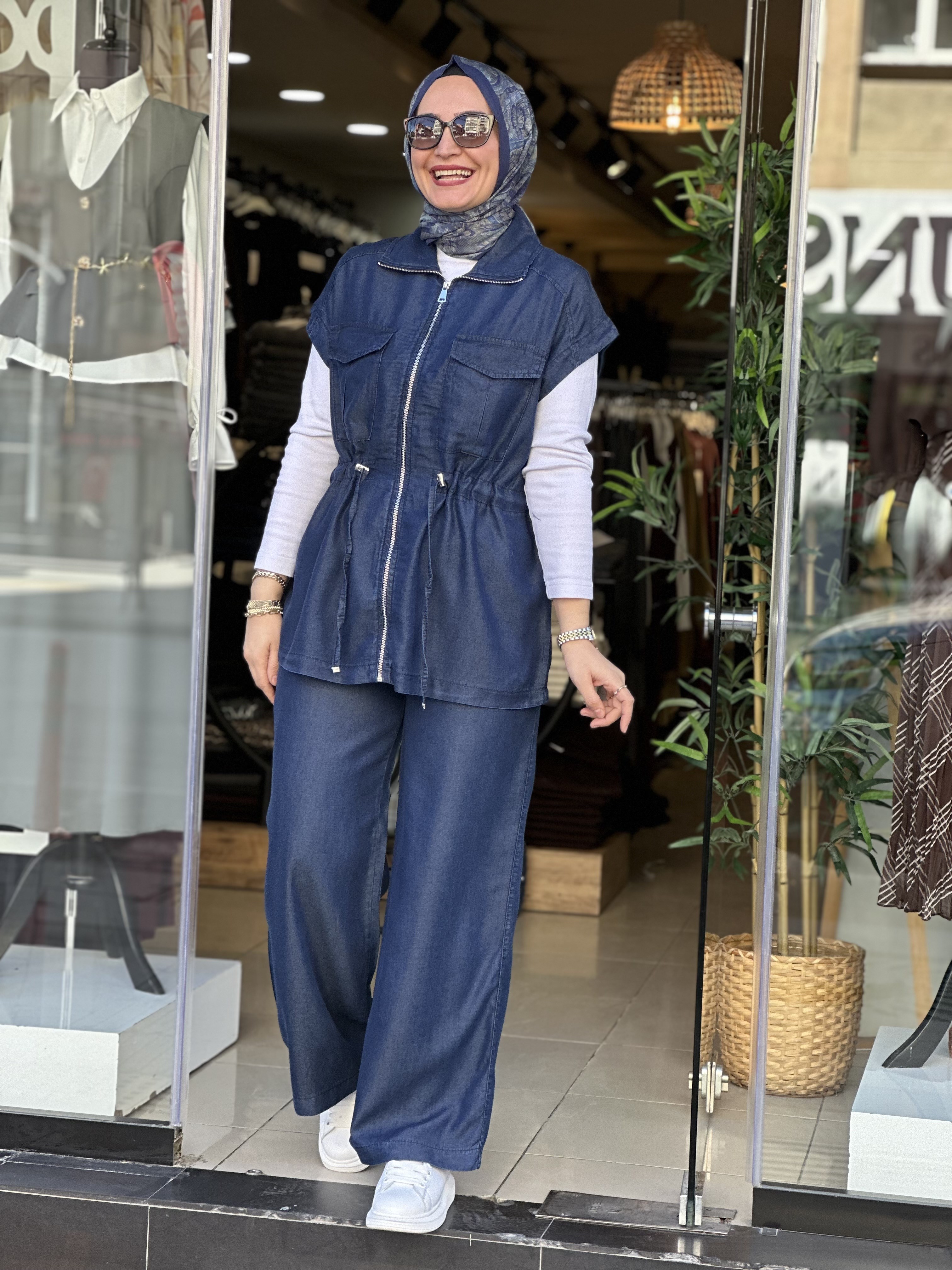 6109  YELEKLİ KOT TAKIM