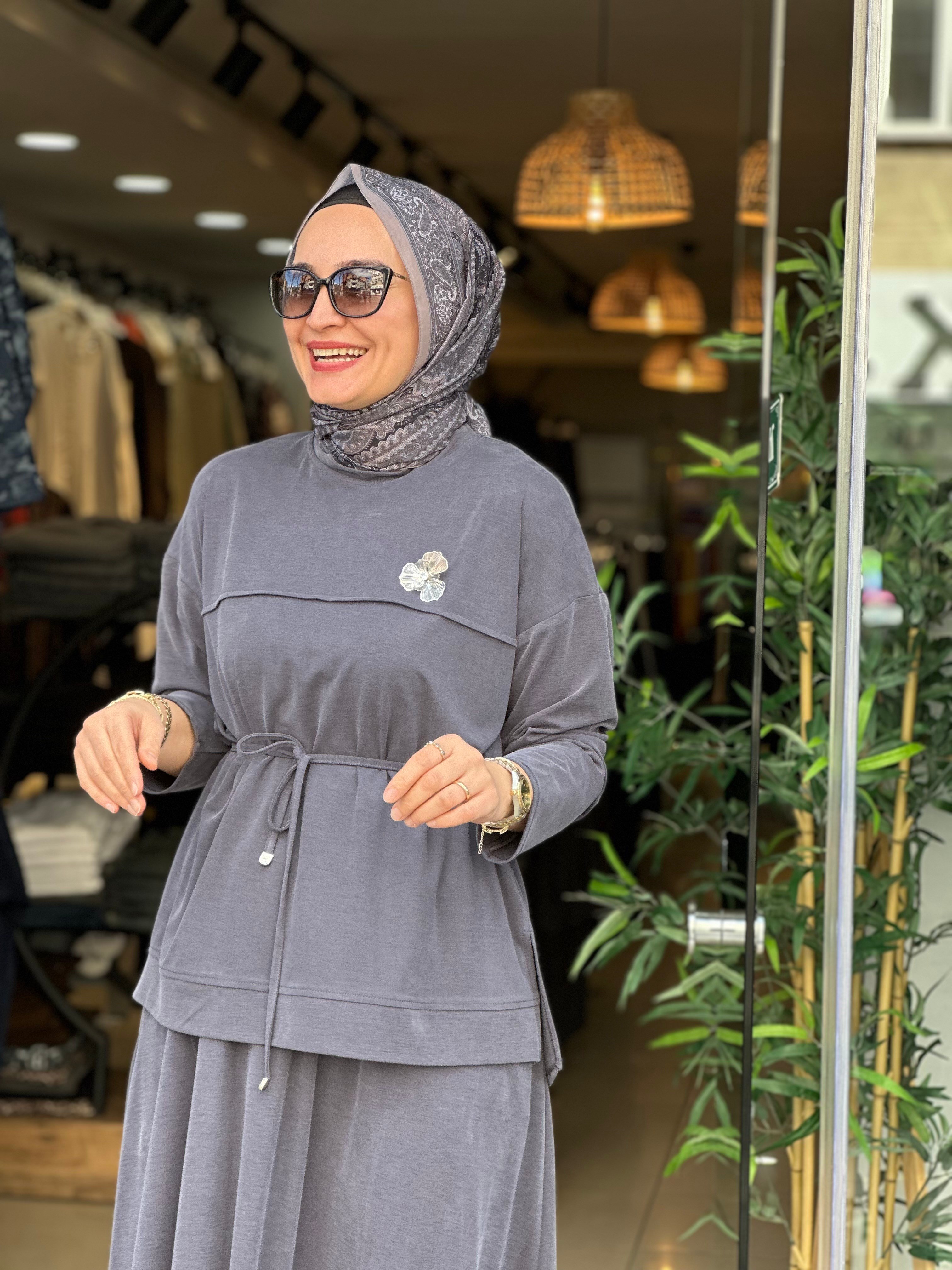 7462 ETEKLİ TAKIM GRİ