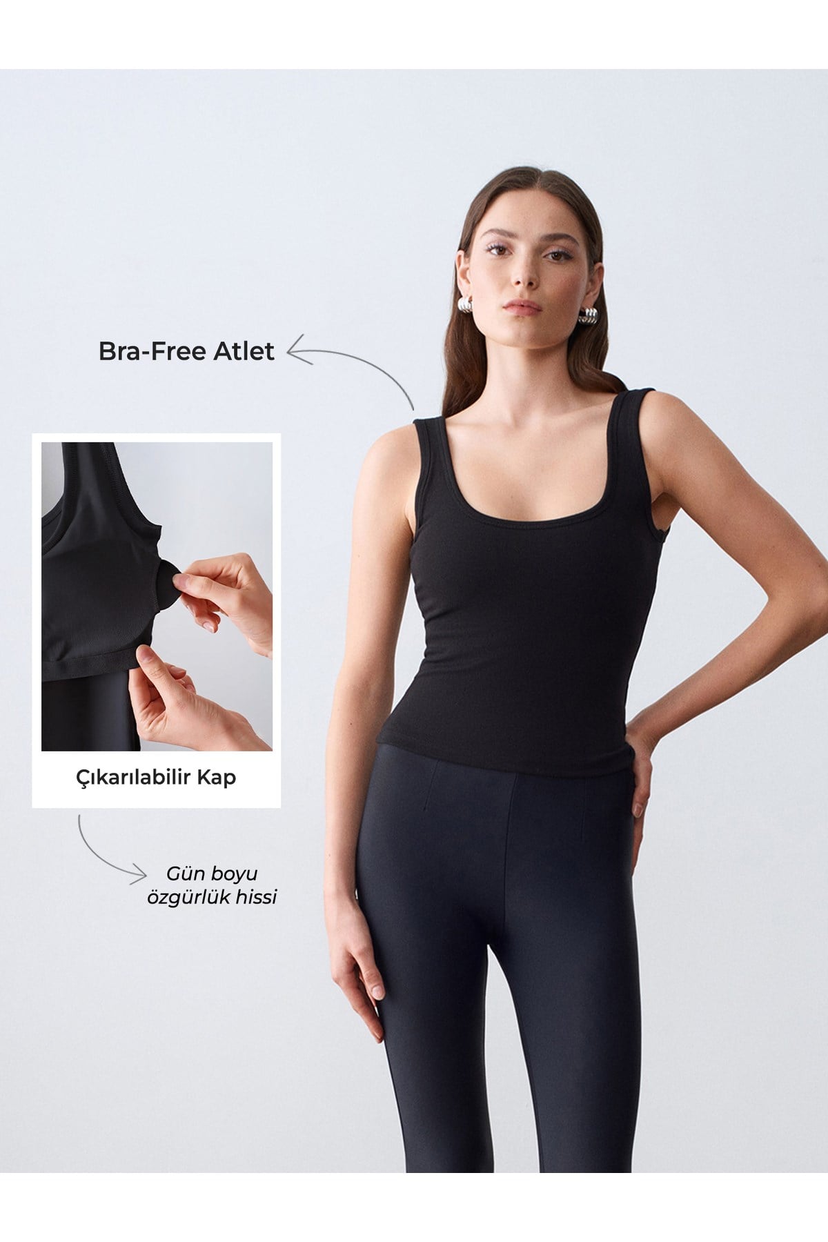 32807 Bra-Free Atlet-Siyah