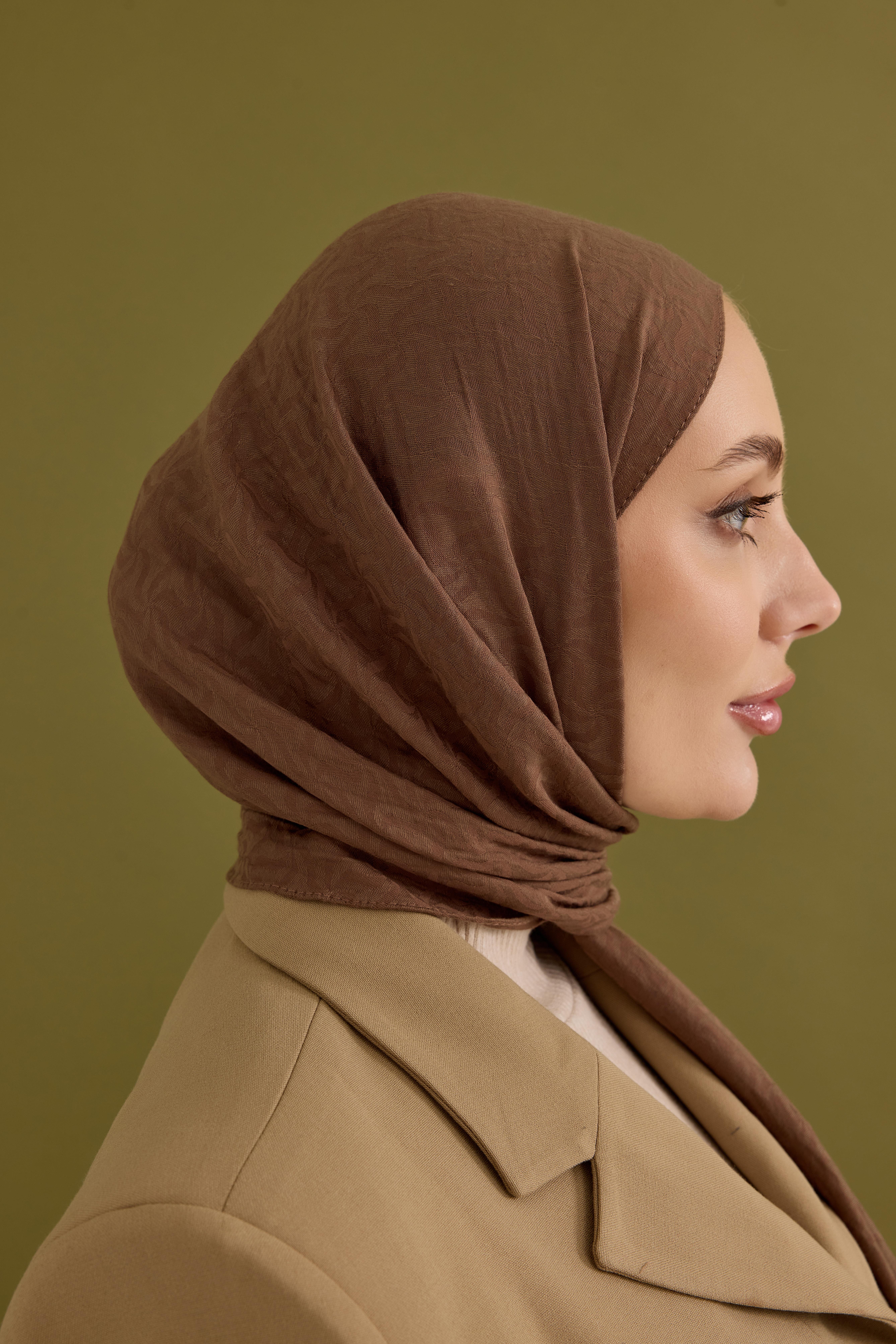 Candy Desen Kraş Jakar Şal Mocha