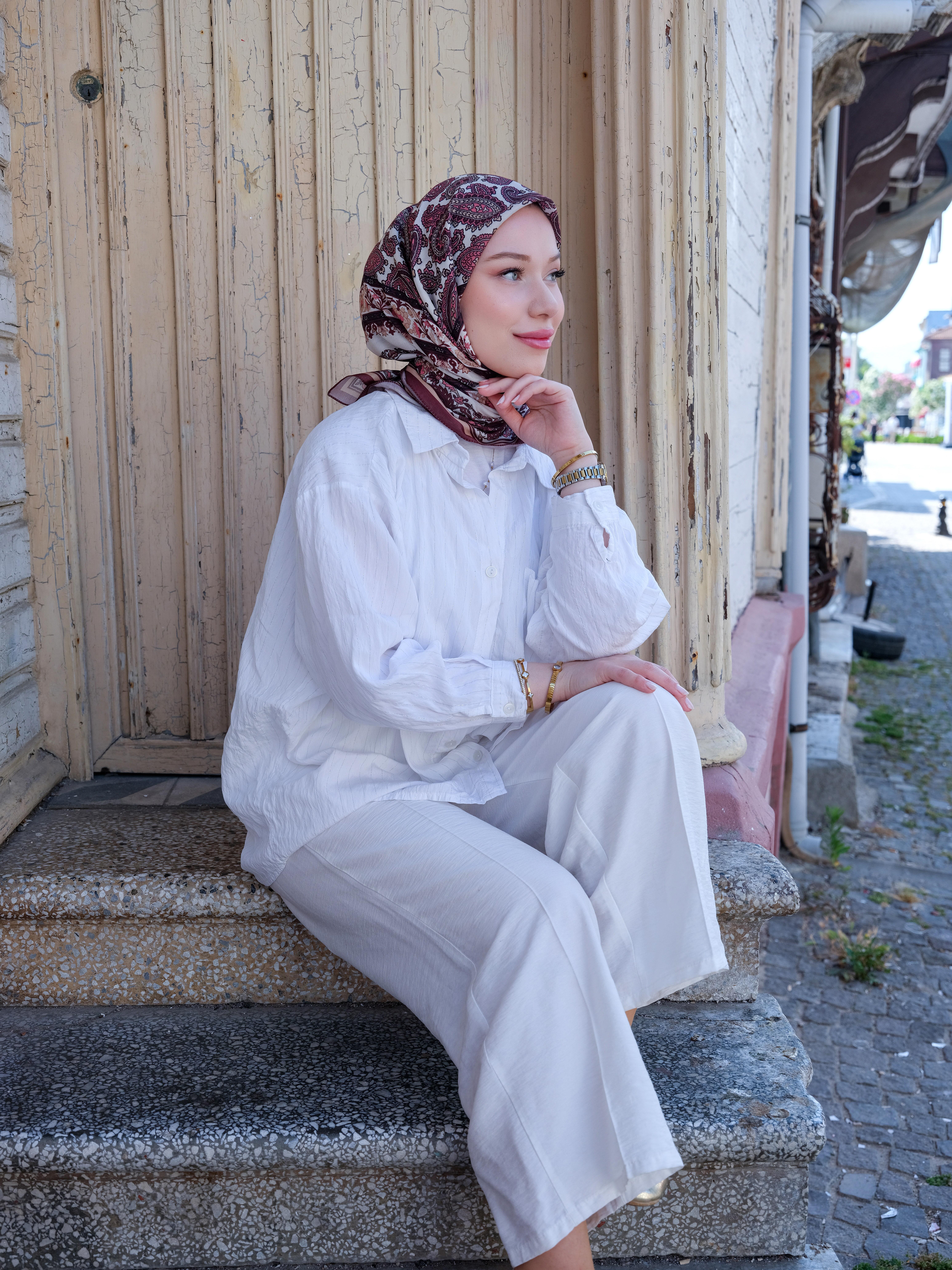 Charlotte Desen Eşarp Rose