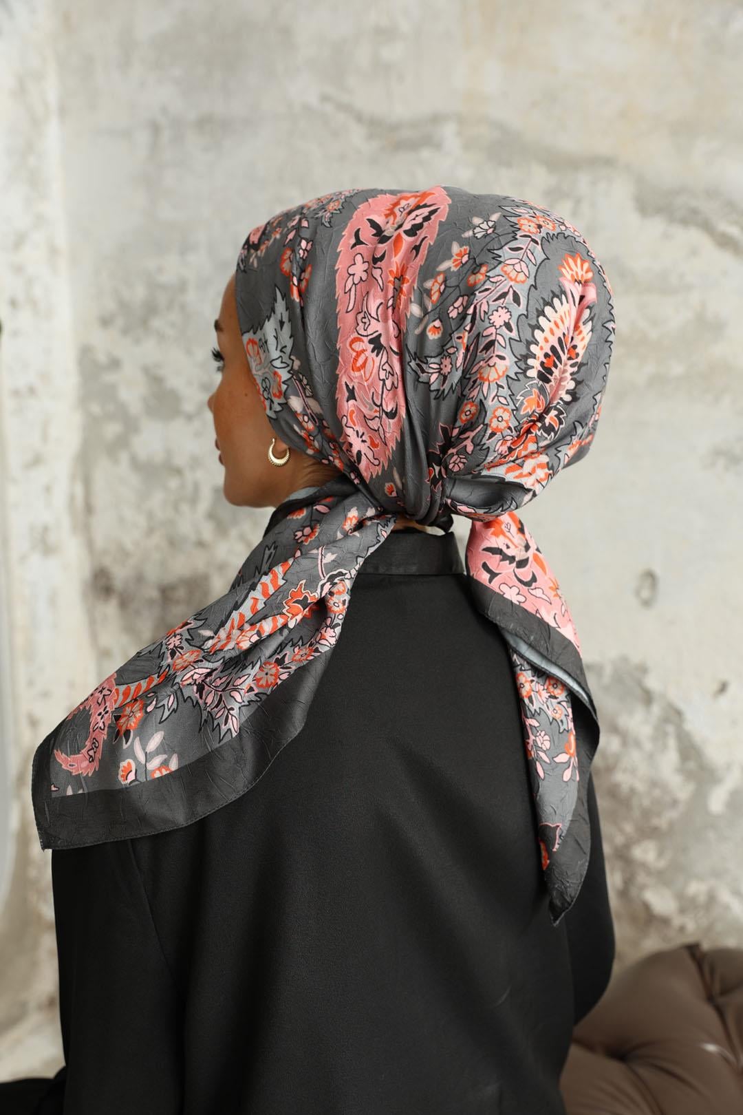 Etro Desen Bambu Kraş Eşarp Antrasit