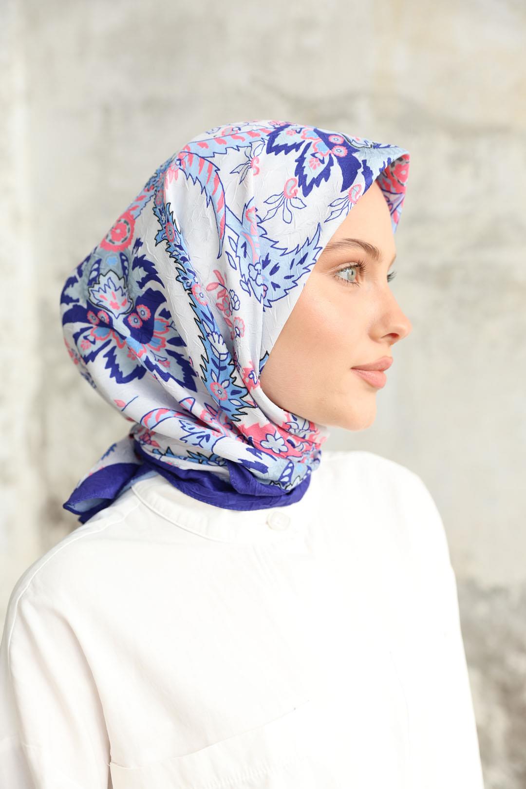 Etro Desen Bambu Kraş Eşarp Eflatun