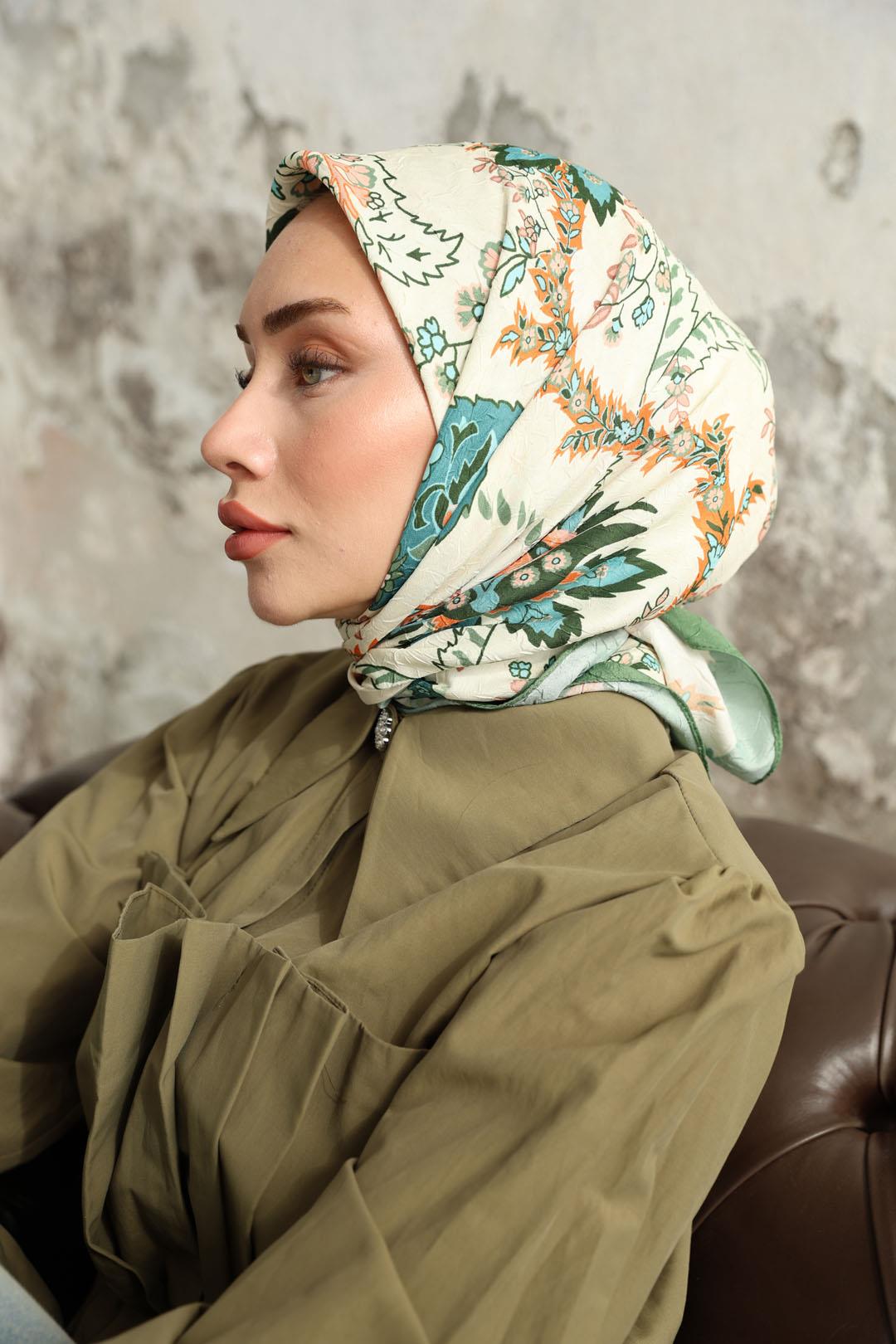 Etro Desen Bambu Kraş Eşarp Fıstık Yeşili