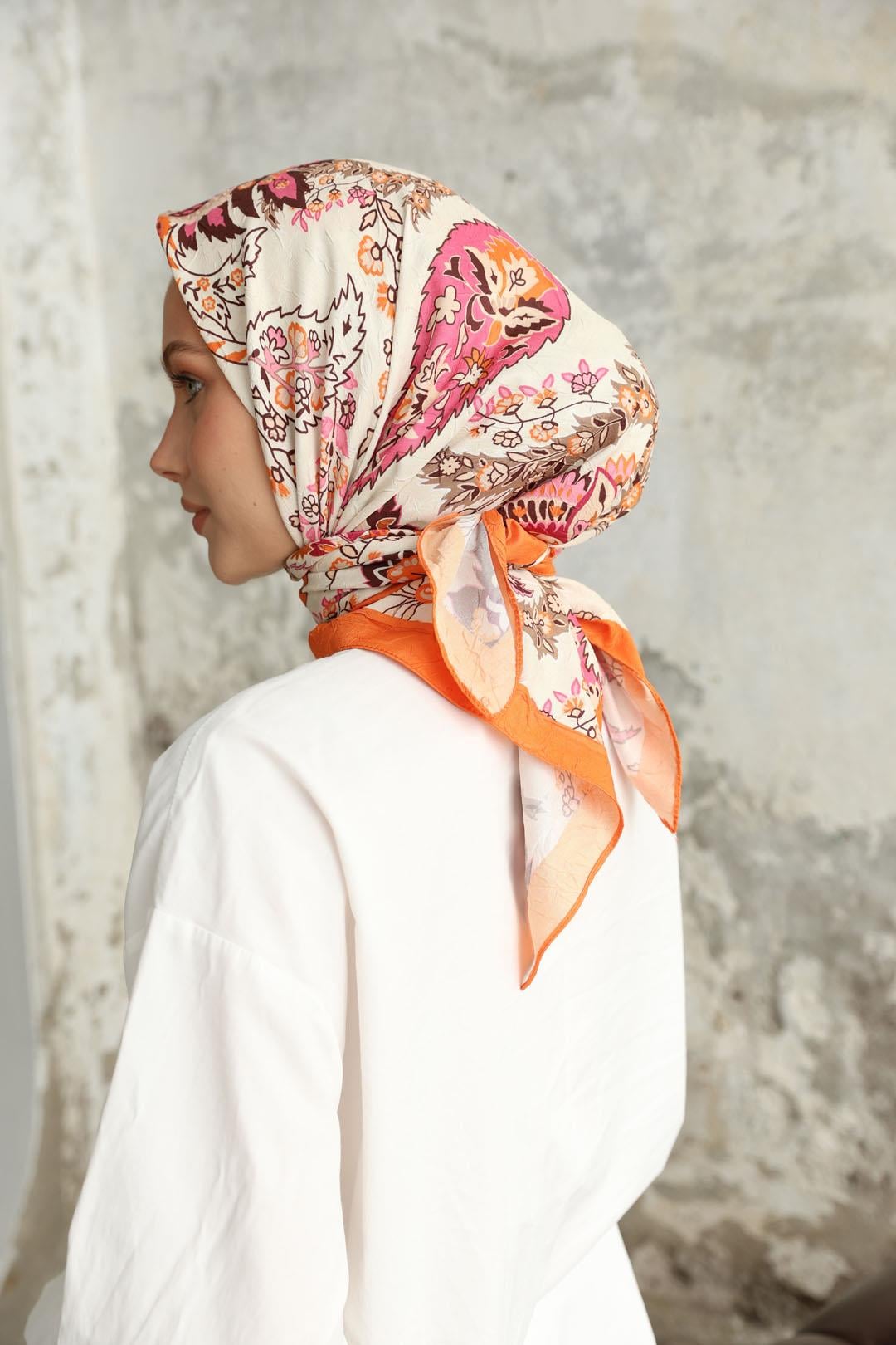 Etro Desen Bambu Kraş Eşarp Turuncu