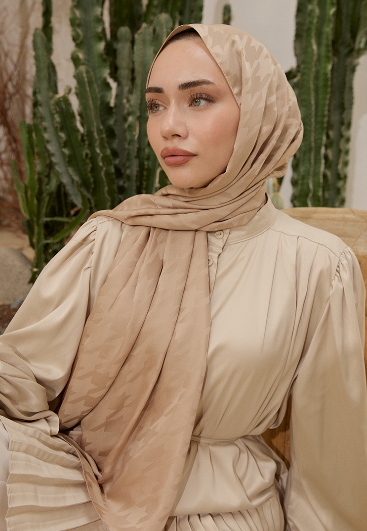 Fashion Desen Şal Latte