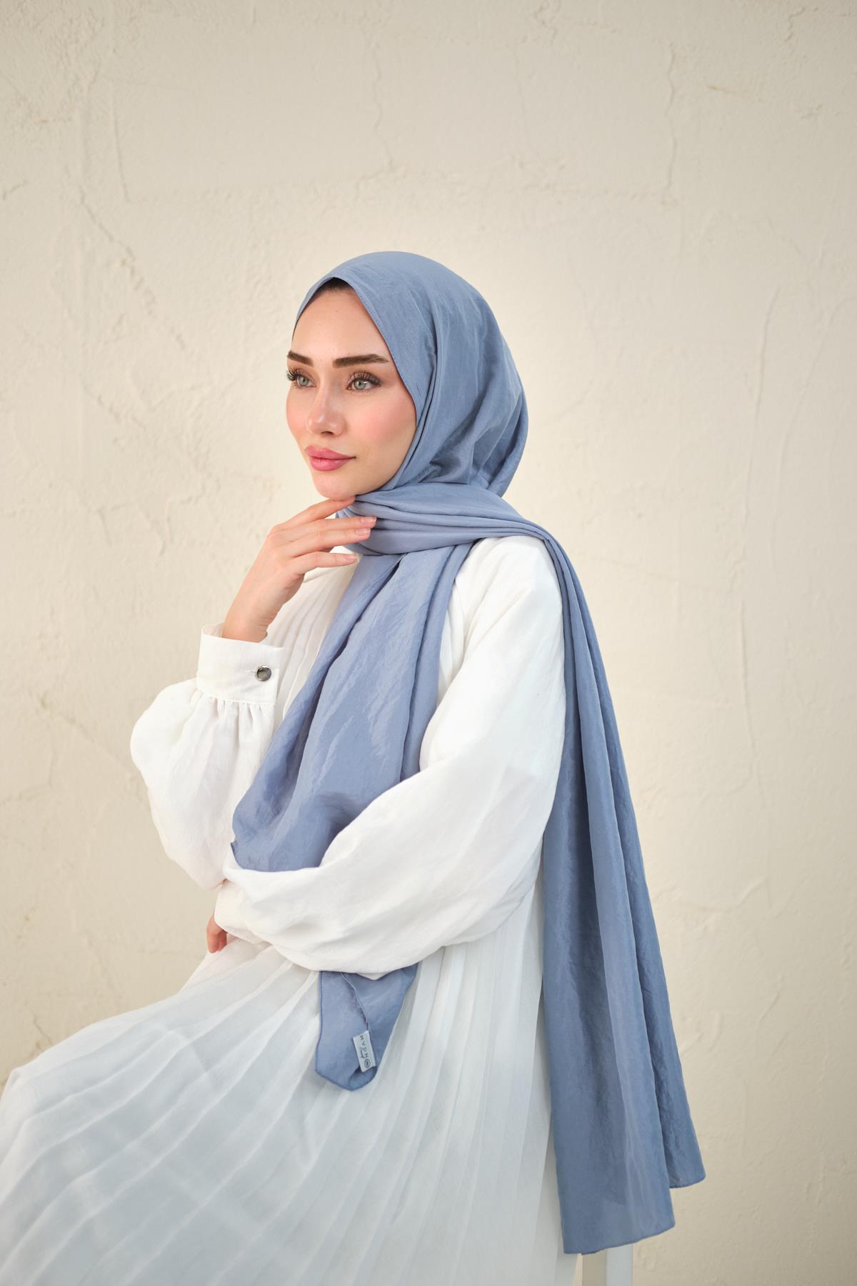 Pure Touch Kraş Şal Bebe Mavi