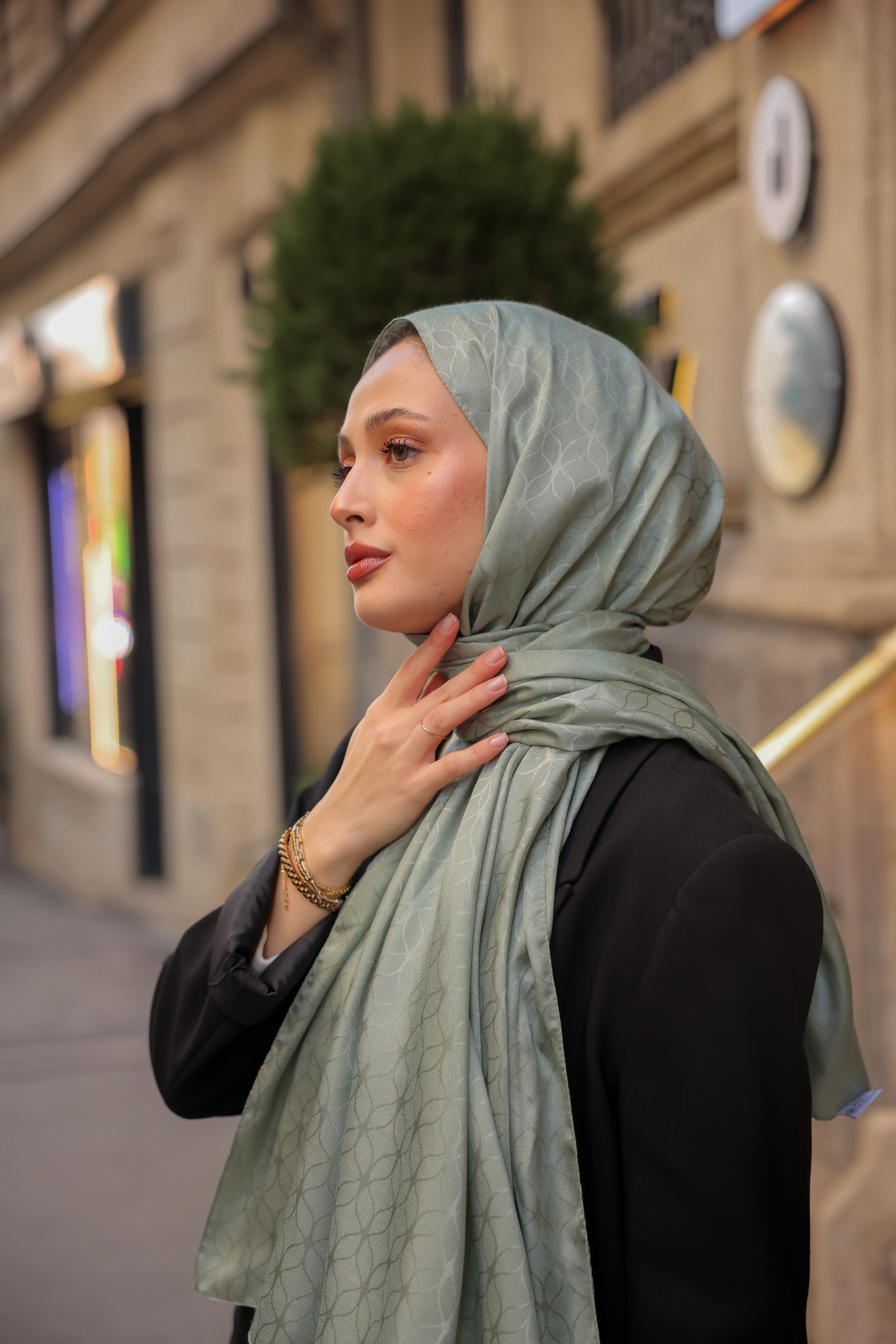 Valeria Desen Jakar Şal Su Yeşili