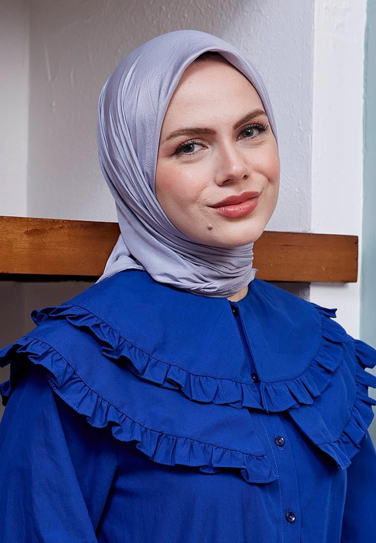 Vual Kraş Eşarp Acık Gri
