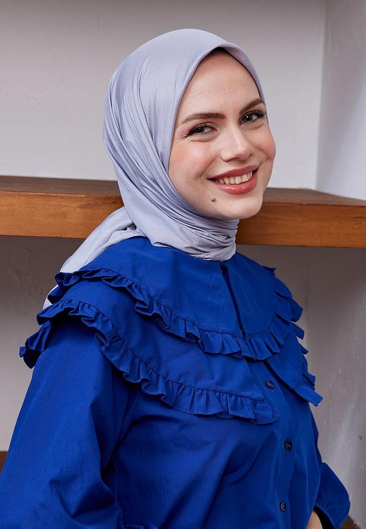 Vual Kraş Eşarp Acık Gri