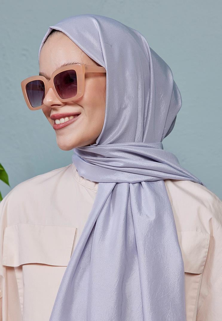 Vual Kraş Şal Gümüş Gri