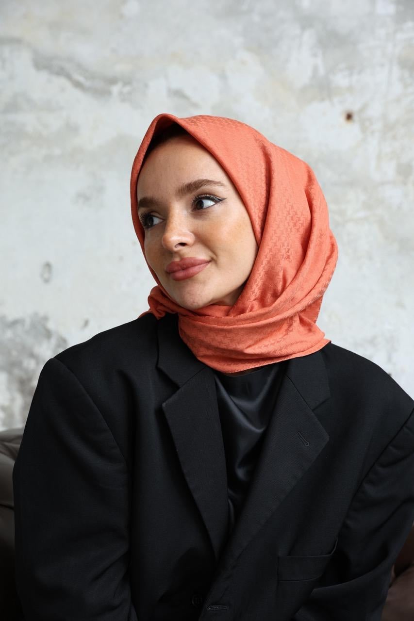 Yıldız Desen Jakar Eşarp Serisi Tarçın