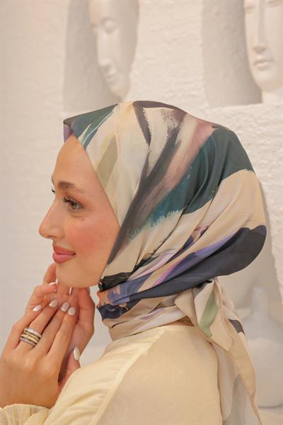 Angels Desen Modal Eşarp Bej