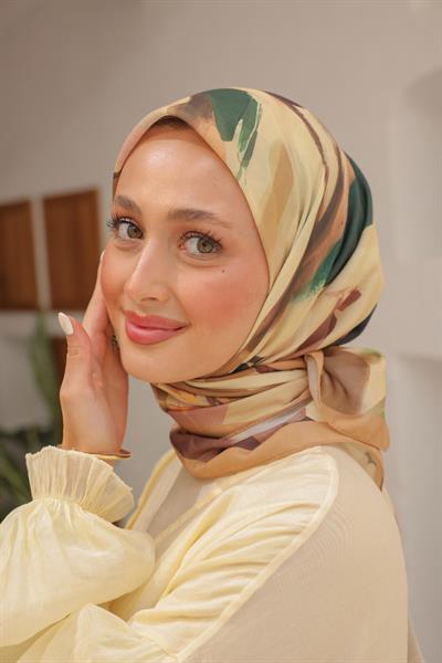 Angels Desen Modal Eşarp Bisküvi