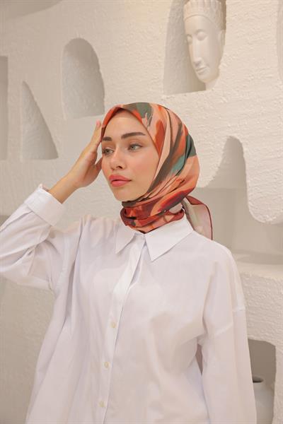 Angels Desen Modal Eşarp Şeftali