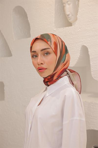 Angels Desen Modal Eşarp Şeftali