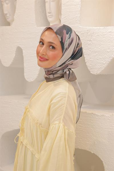 Angels Desen Modal Eşarp Vizon