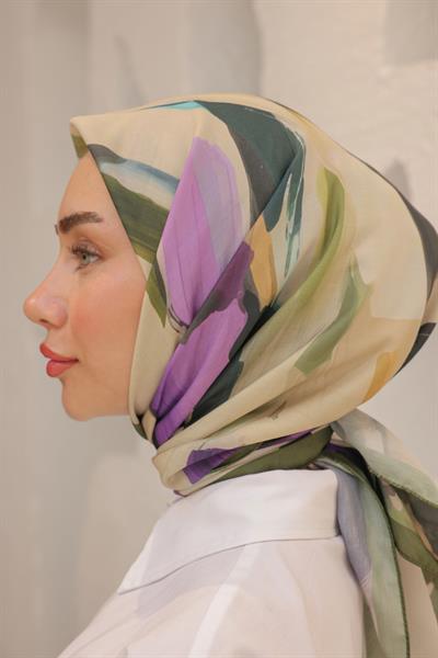 Angels Desen Modal Eşarp Yeşil