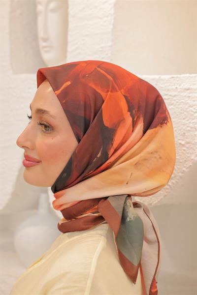 Art Desen Modal Eşarp Bakır