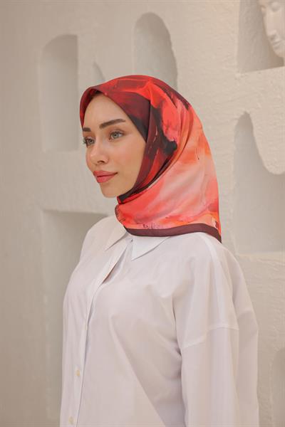 Art Desen Modal Eşarp Bordo
