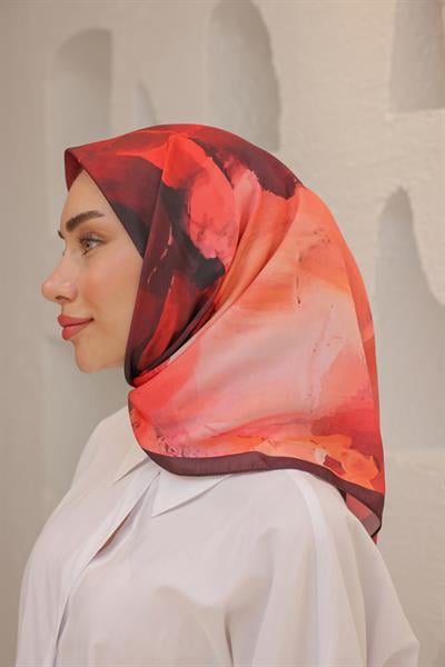 Art Desen Modal Eşarp Bordo