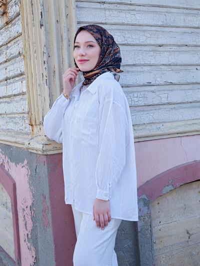 Charlotte Desen Eşarp Bakır