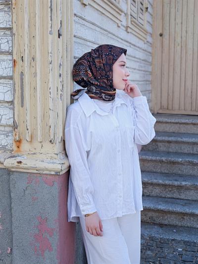 Charlotte Desen Eşarp Bakır