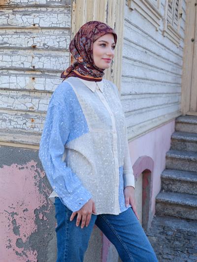 Charlotte Desen Eşarp Çikolata