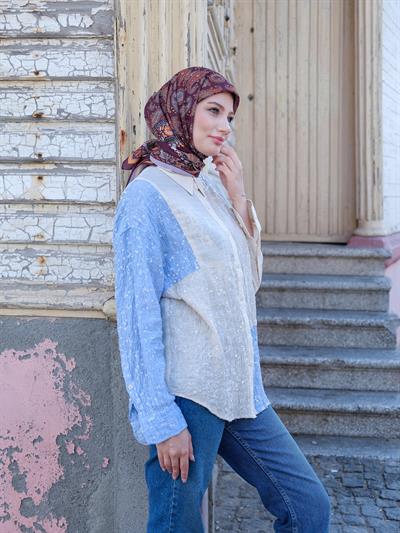 Charlotte Desen Eşarp Çikolata