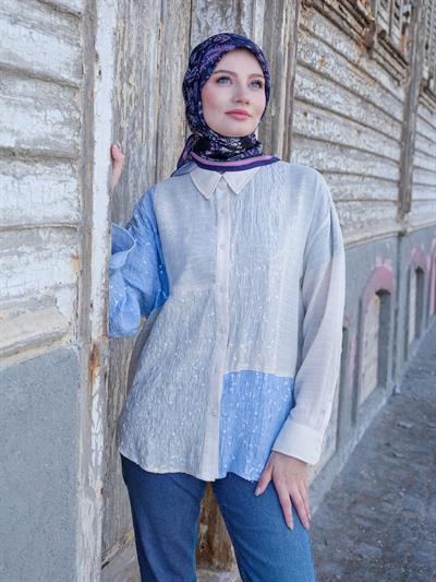 Charlotte Desen Eşarp Gece Mavisi