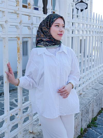 Charlotte Desen Eşarp Haki