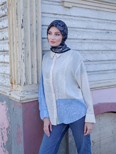 Charlotte Desen Eşarp Siyah Mine