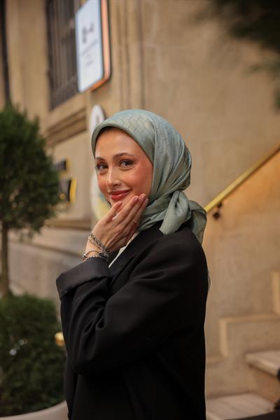 Chic Desen İpeksi Jakar Eşarp Su Yeşili