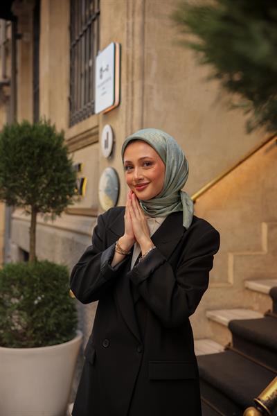 Chic Desen İpeksi Jakar Eşarp Su Yeşili