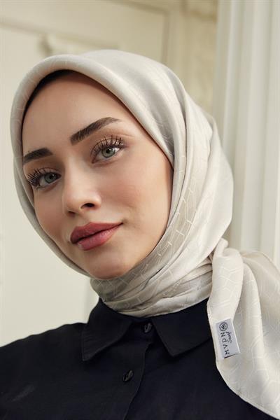 Chic Desen İpeksi Jakar Eşarp Taş