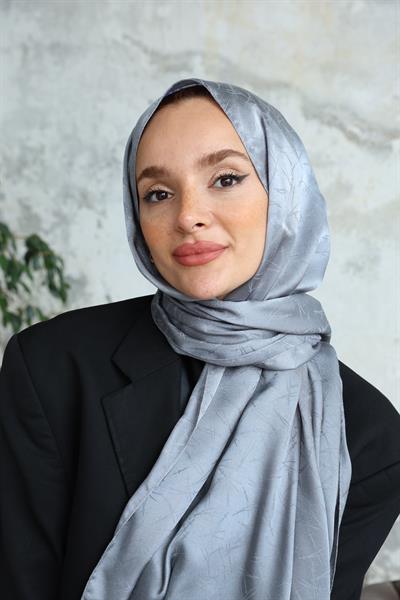 Cullet Desen Jakar Şal Açık Gri