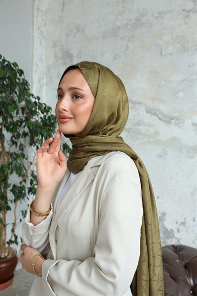 Cullet Desen Jakar Şal Haki