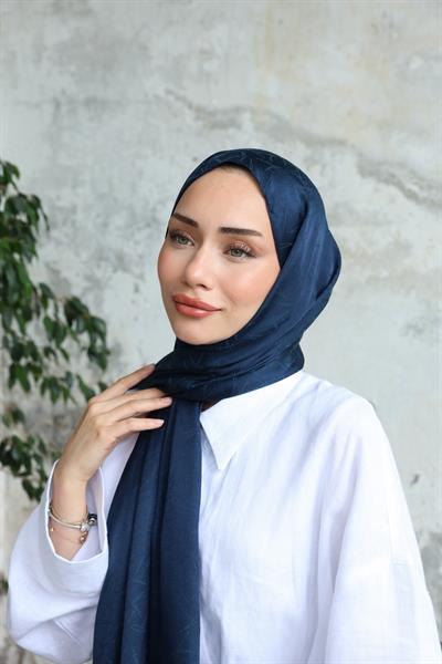 Cullet Desen Jakar Şal Lacivert
