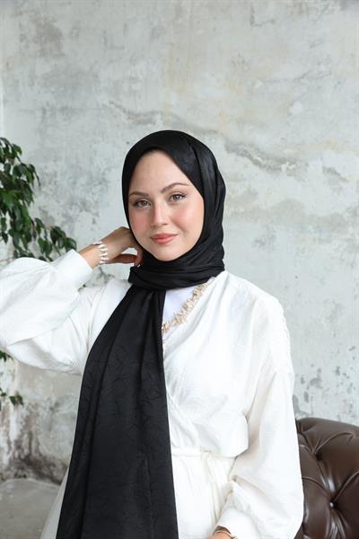 Cullet Desen Jakar Şal Siyah