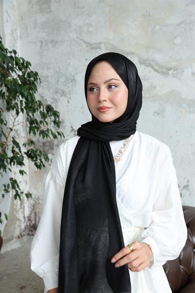 Cullet Desen Jakar Şal Siyah