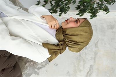 Döngü Desen Jakar Şal Haki
