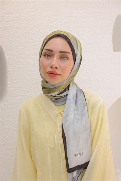 Dream Colour Desen Pamuk İpek Şal Siyah Gold