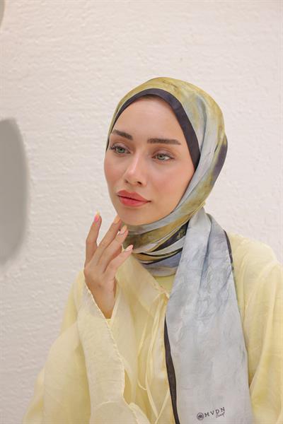 Dream Colour Desen Pamuk İpek Şal Siyah Gold