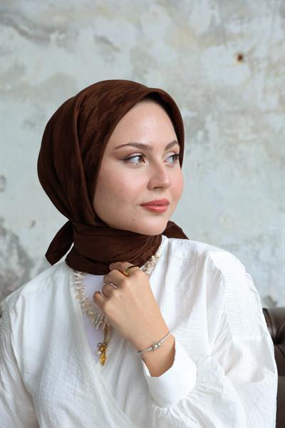 Eskiz Kazayağı Eşarp Acı Kahve