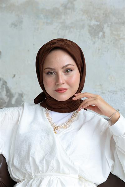 Eskiz Kazayağı Eşarp Acı Kahve