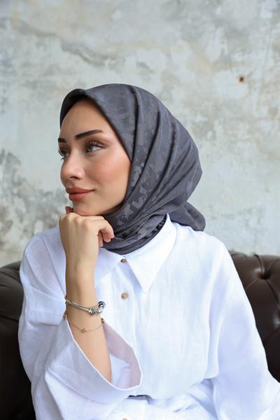 Eskiz Kazayağı Eşarp Antrasit