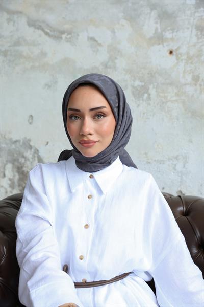 Eskiz Kazayağı Eşarp Antrasit