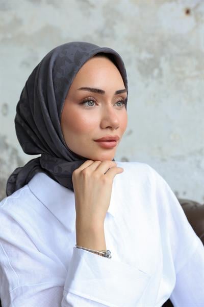 Eskiz Kazayağı Eşarp Antrasit