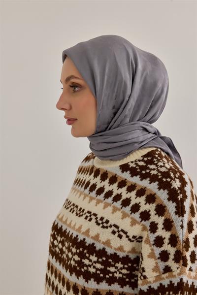 Eskiz Kazayağı Eşarp Füme